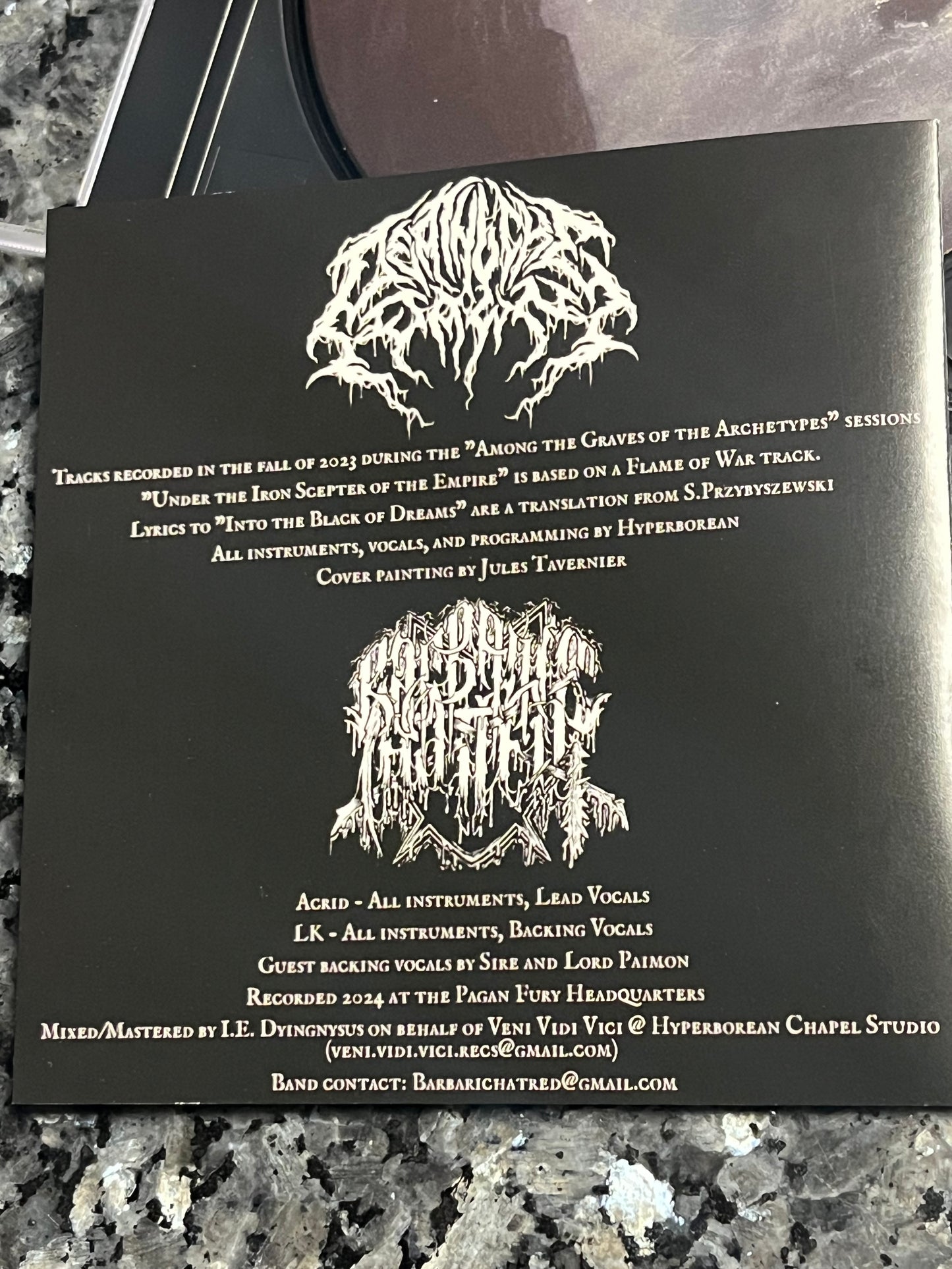Barbaric Hatred / Deathlike Dawn - "From the Tenebrous Depths of the Ages" Split CD